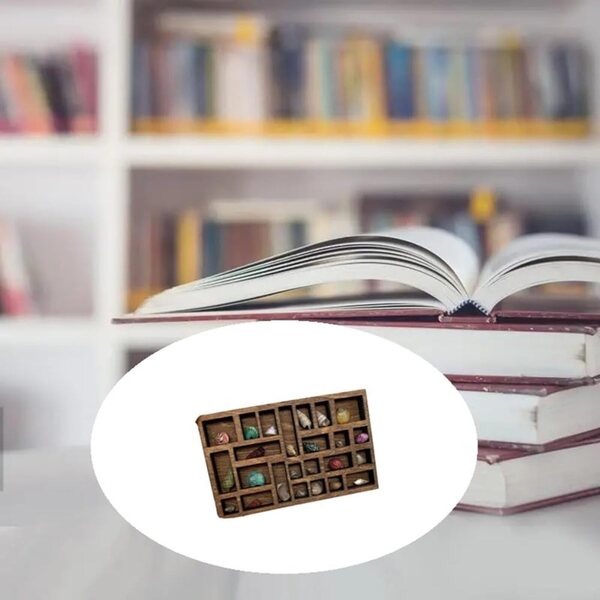 1:12 Miniatur-Holzregal für Puppenhaus – Asyduey Mini-Organizer