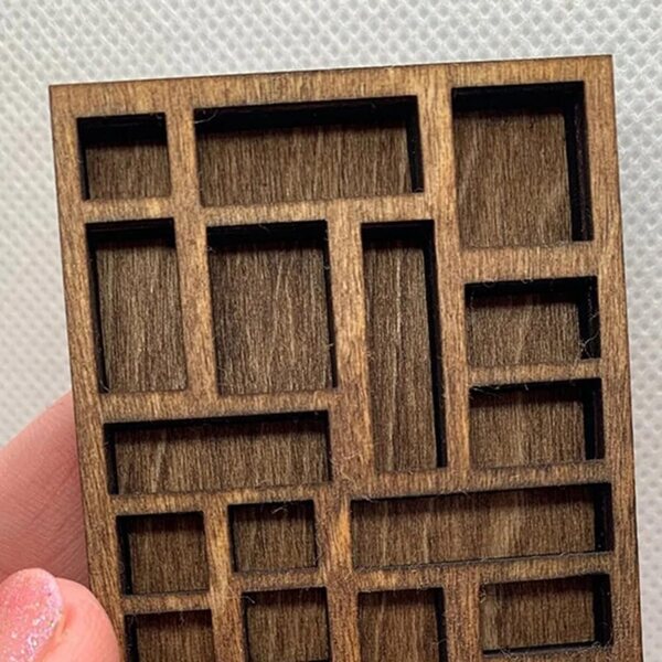 1:12 Miniatur-Holzregal für Puppenhaus – Asyduey Mini-Organizer