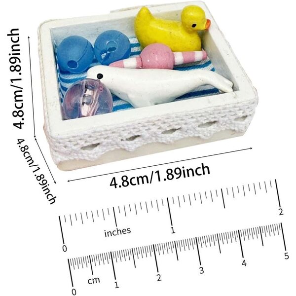 1/12 Miniaturmöbel für Puppenhaus – realistische Aufbewahrungsbox