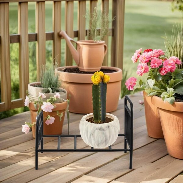 VICASKY Supporto miniatura in ferro per vasi da fiori, decorazione vintage nero