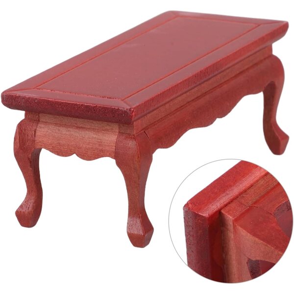 VICASKY Mini Tavolo in Legno Massello per Casa delle Bambole 9,5x4x4 cm Decorativo
