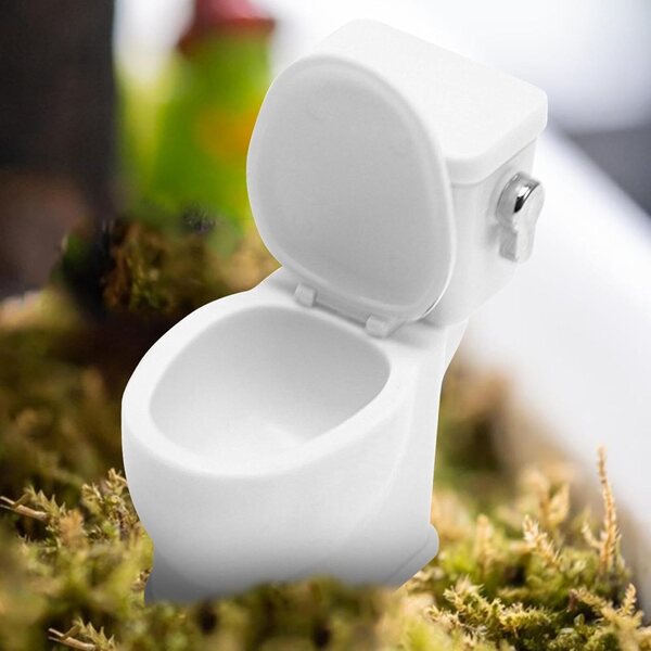 Puppenhaus-Miniatur-Toilette mit Sound und realistischer Spülung