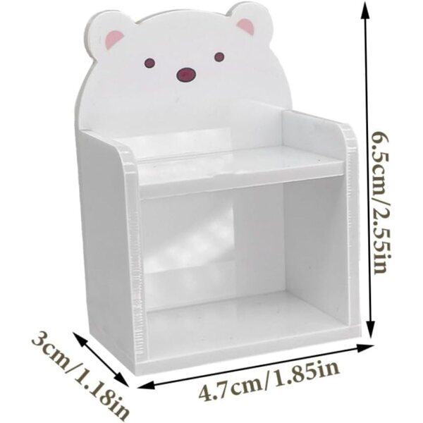 VICASKY Mini Libreria in Acrilico per Case Miniatura Decorativa Bianco 6,5x4,7x3 cm