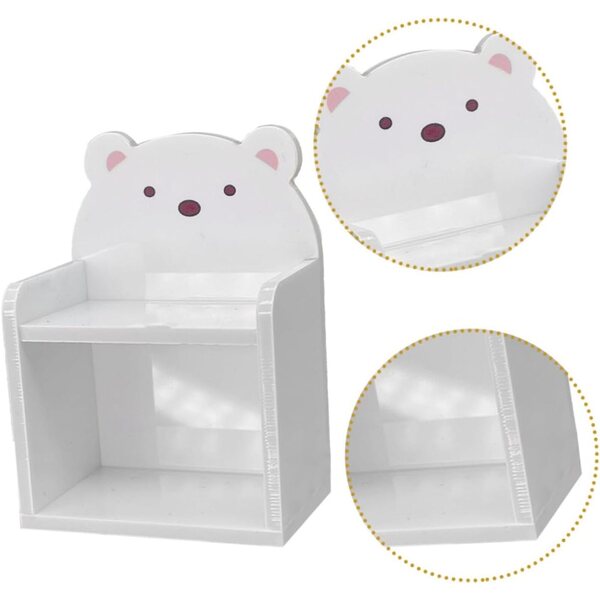 VICASKY Mini Libreria in Acrilico per Case Miniatura Decorativa Bianco 6,5x4,7x3 cm