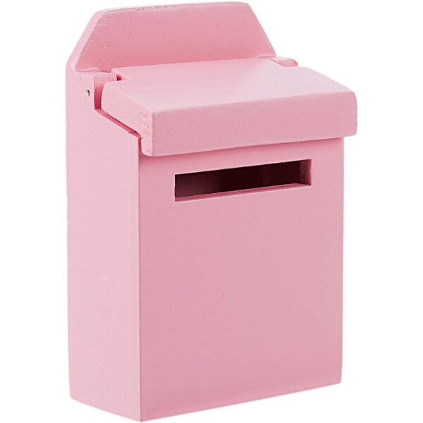 Miniatura Rosa 1/12 per Case delle Bambole con Cassetta delle Lettere in Legno