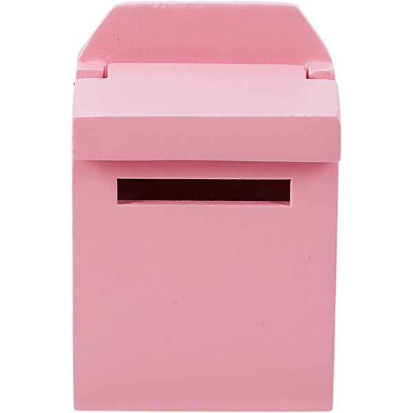 Miniatura Rosa 1/12 per Case delle Bambole con Cassetta delle Lettere in Legno