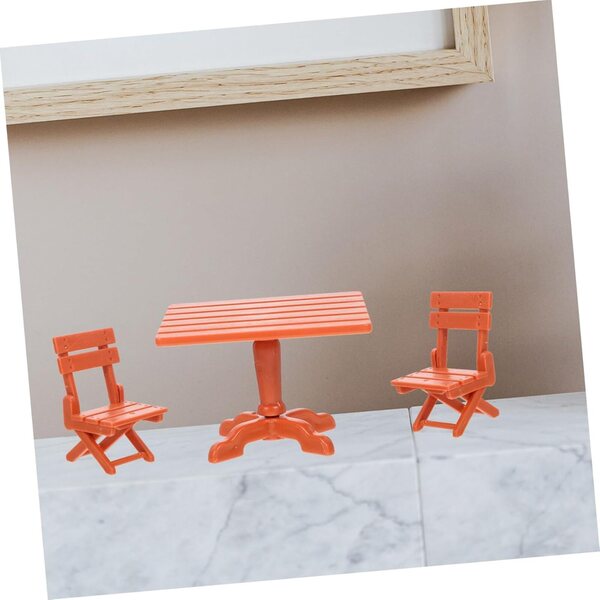 VICASKY Set Miniatura Cucina Casa delle Bambole con Tavolo, Sedie e Utensili