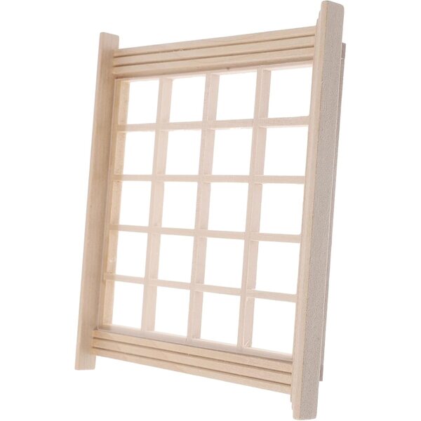VICASKY Mini-Holzfenster für Puppenhaus, 14 x 13 cm, dekoratives Accessoire
