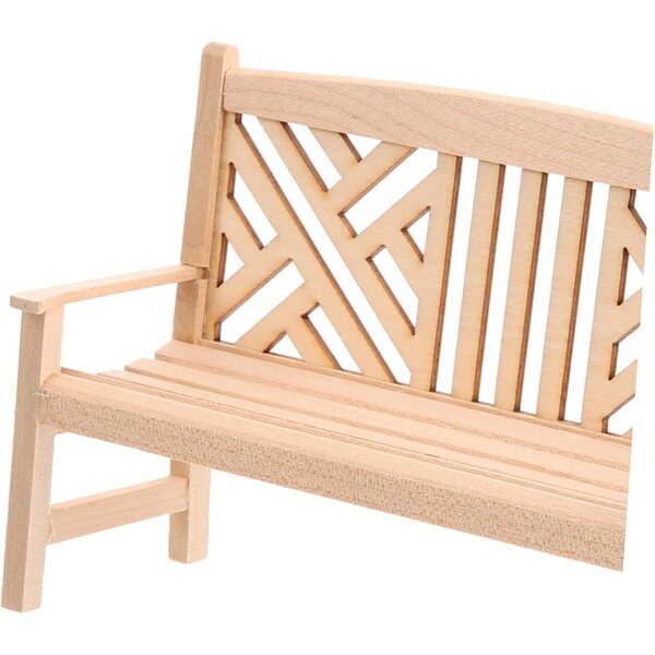 VICASKY Mini-Puppenhausbank aus Holz, 13 x 8,5 x 5 cm, Vintage-Dekoration