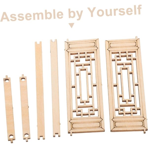 VICASKY finestre in miniatura in legno per casa delle bambole stile architettonico cinese