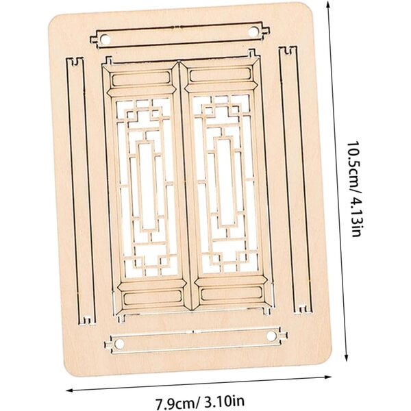 VICASKY finestre in miniatura in legno per casa delle bambole stile architettonico cinese
