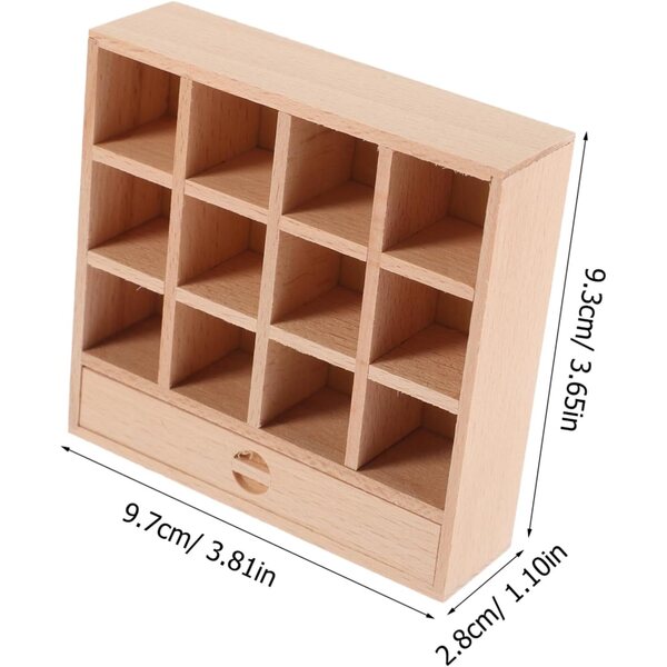 VICASKY Mini dekoratives Holzspielzeug für Minihaus, 9,7 x 9,3 x 2,8 cm