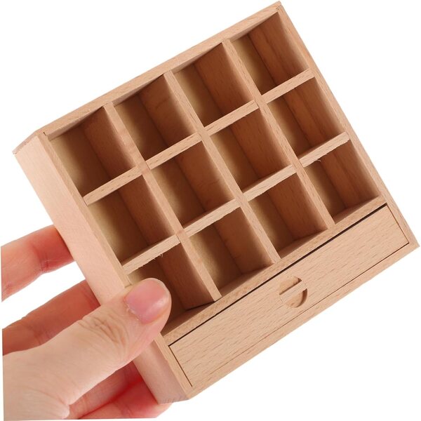VICASKY Mini dekoratives Holzspielzeug für Minihaus, 9,7 x 9,3 x 2,8 cm