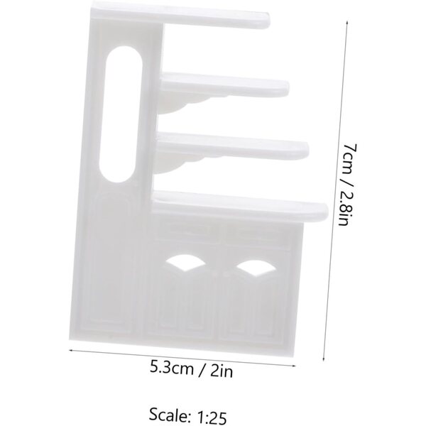 VICASKY Mini Armadio in Legno Bianco per Casa delle Bambole 1:25, Kit Miniatura