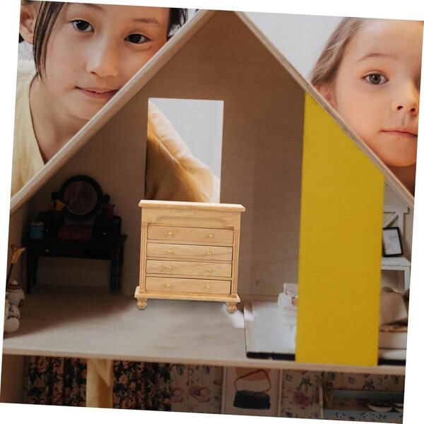 VICASKY Mini Armadio in Legno 1:12 per Case di Bambole e Miniature Decorativo