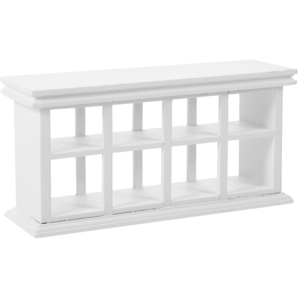VICASKY Mini-Schrank aus weißem Holz für Dekorationen und Mini-Häuser, 15 x 7 x 4,5 cm