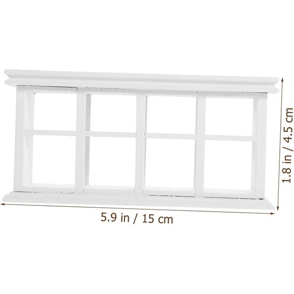 VICASKY Mini-Schrank aus weißem Holz für Dekorationen und Mini-Häuser, 15 x 7 x 4,5 cm