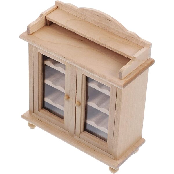 VICASKY Mini dekorativer Holzschrank für Minihäuser und Mikrolandschaften