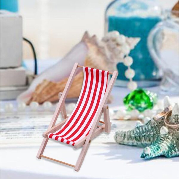 Mini sedia da spiaggia pieghevole in tessuto, decorazione portatile per casa e giardino