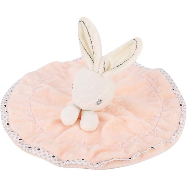 Bambola coniglio in velluto comfort baby wipe asciugamano relax rosa