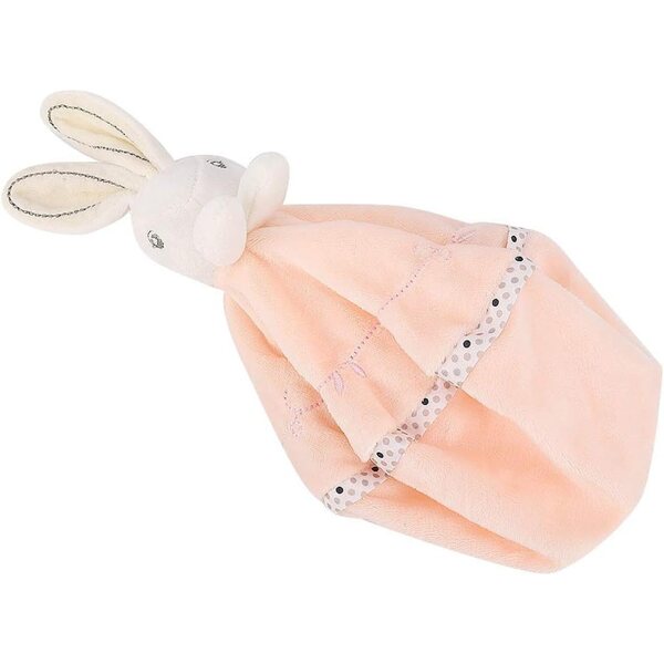 Bambola coniglio in velluto comfort baby wipe asciugamano relax rosa