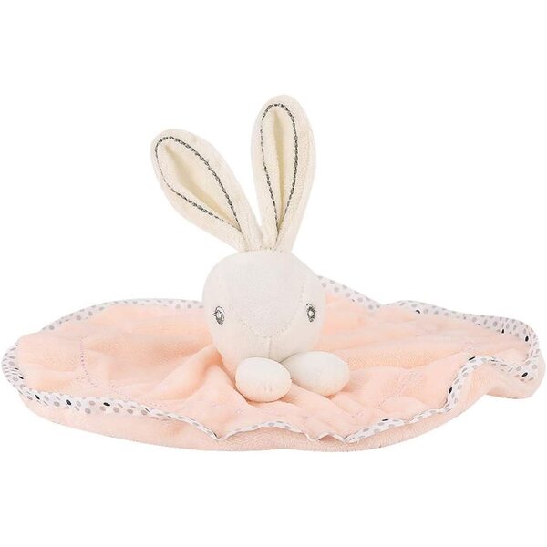 Bambola coniglio in velluto comfort baby wipe asciugamano relax rosa
