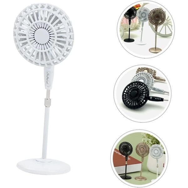 VICASKY Mini Ventilatore in Miniatura per Casa delle Bambole, Modello Decorativo Realistico