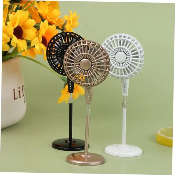 VICASKY Mini Ventilatore in Miniatura per Casa delle Bambole, Modello Decorativo Realistico