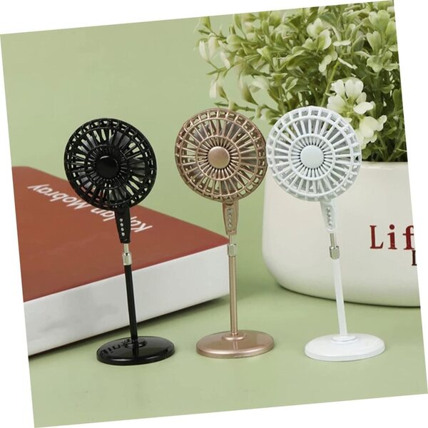 VICASKY Mini Ventilatore in Miniatura per Casa delle Bambole, Modello Decorativo Realistico