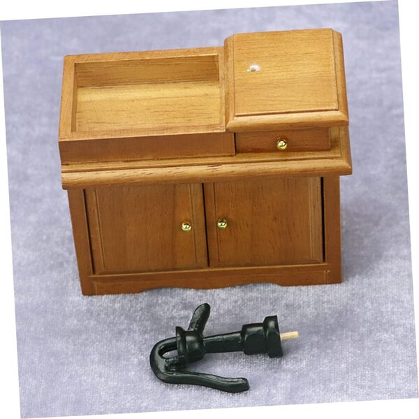 VICASKY Mobiletto Lavabo in Legno Miniatura per Casa delle Bambole e Decorazioni
