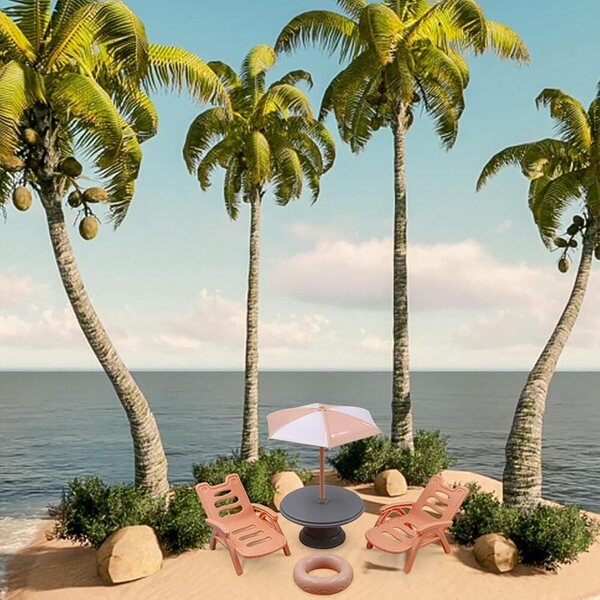 Decorazioni miniatura casa delle bambole da spiaggia resistenti e dettagliate