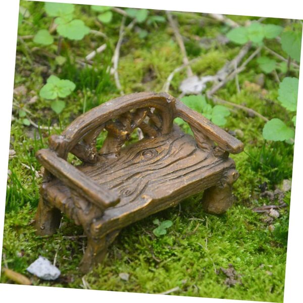 Gerneck Mini Mobili da Giardino 3 Pezzi in Resina per Micro Paesaggi e Decorazioni