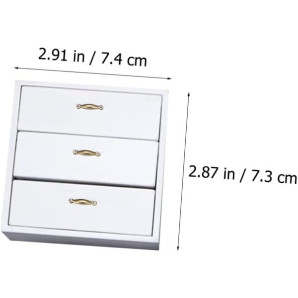 VICASKY Mini Armadio in Legno Bianco per Casa delle Bambole, cm 7,4x7,3x4