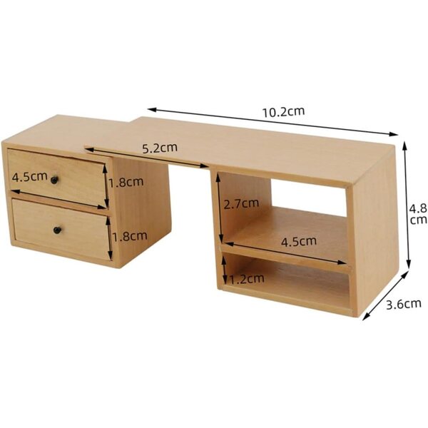 VICASKY Mini Armadio in Legno artigianale per Mini Case e Decorazioni Chic