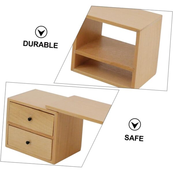 VICASKY Mini Armadio in Legno artigianale per Mini Case e Decorazioni Chic