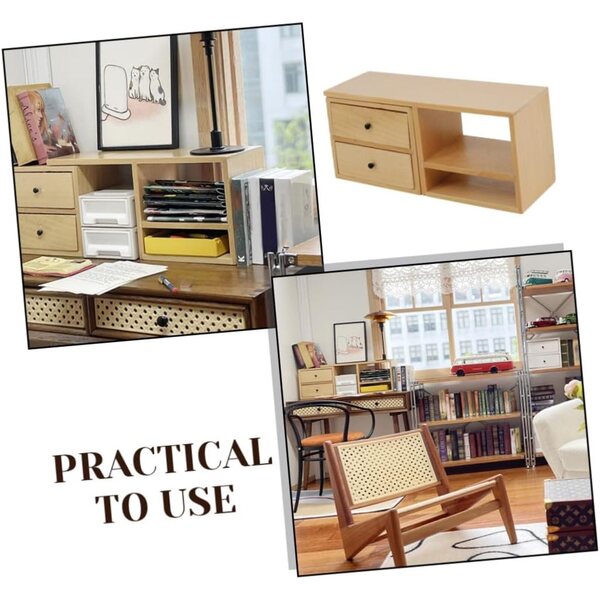VICASKY Mini Armadio in Legno artigianale per Mini Case e Decorazioni Chic