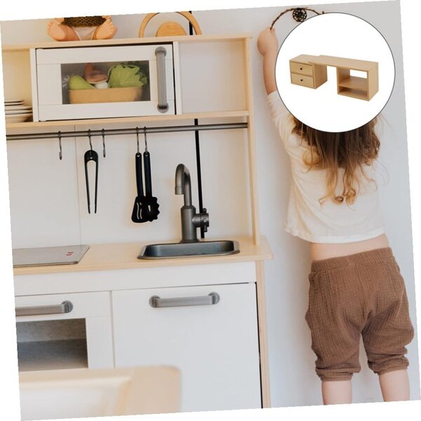 VICASKY Mini Armadio in Legno artigianale per Mini Case e Decorazioni Chic