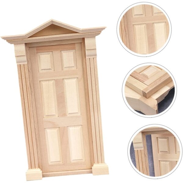 Mini Porta in Legno Naturale VICASKY per Decorazioni Casa e Modelli Miniatura