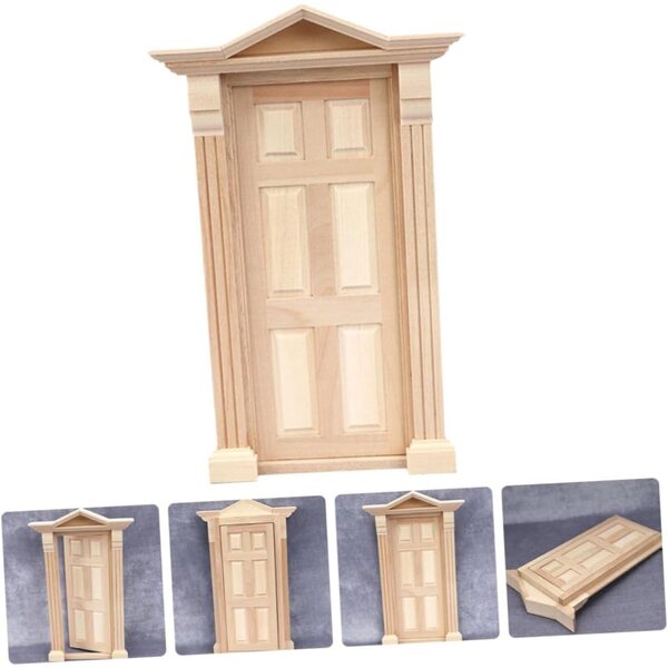 Mini Porta in Legno Naturale VICASKY per Decorazioni Casa e Modelli Miniatura