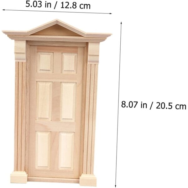 Mini Porta in Legno Naturale VICASKY per Decorazioni Casa e Modelli Miniatura