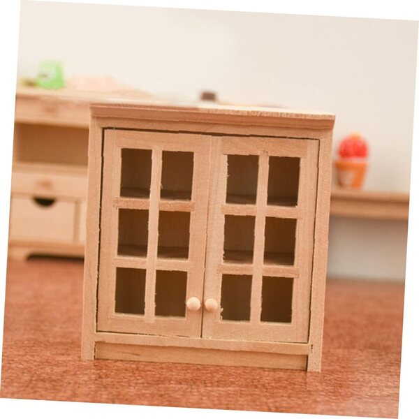 VICASKY Miniatura Armadio in Legno per Decorazione Interni Mini Casa 8x7x3 cm