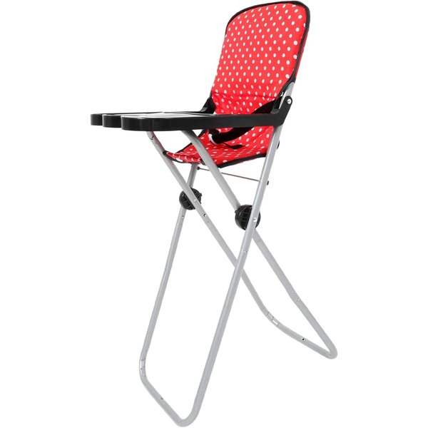 VICASKY Roter Spielzeug-Hochstuhl für Puppen, leicht und tragbar, 63 cm