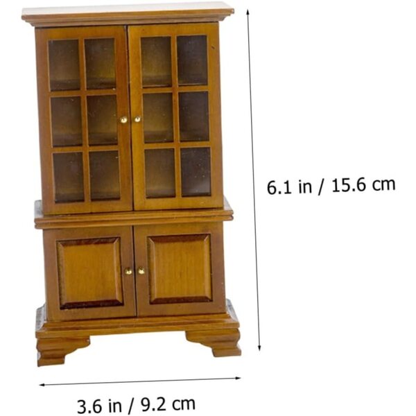VICASKY Mini Armadio in Legno per Casa delle Bambole, Decorazione Piccola e Dettagliata