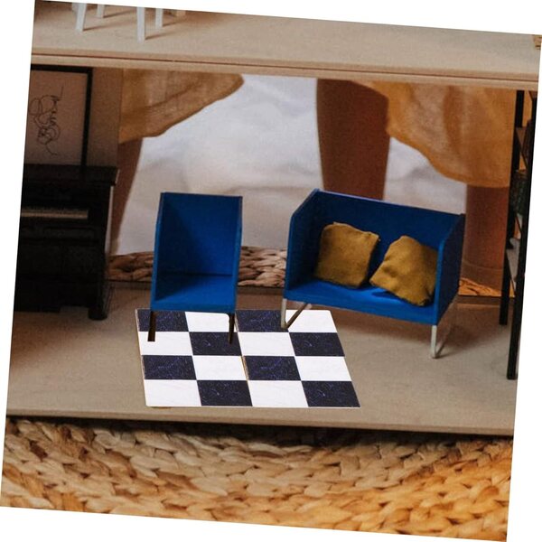 VICASKY 9 pezzi mini assi in legno per pavimento casa delle bambole multicolore