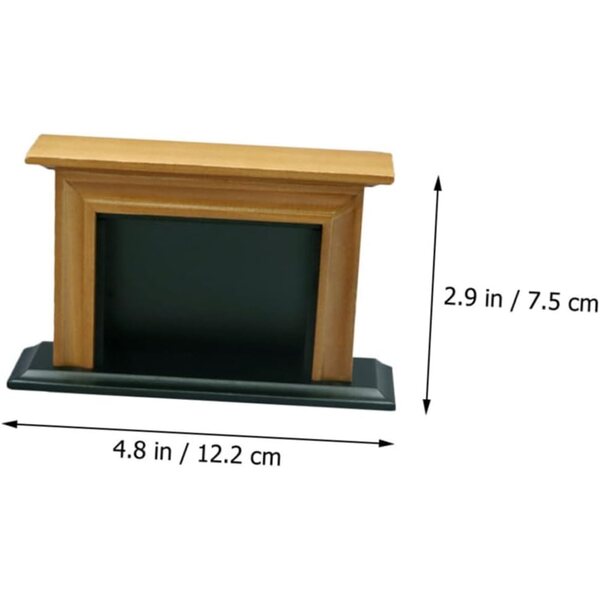 VICASKY Set mit 2 Mini-Retro-Möbeln aus Holz und Eisen für Puppenhäuser 12x7 cm