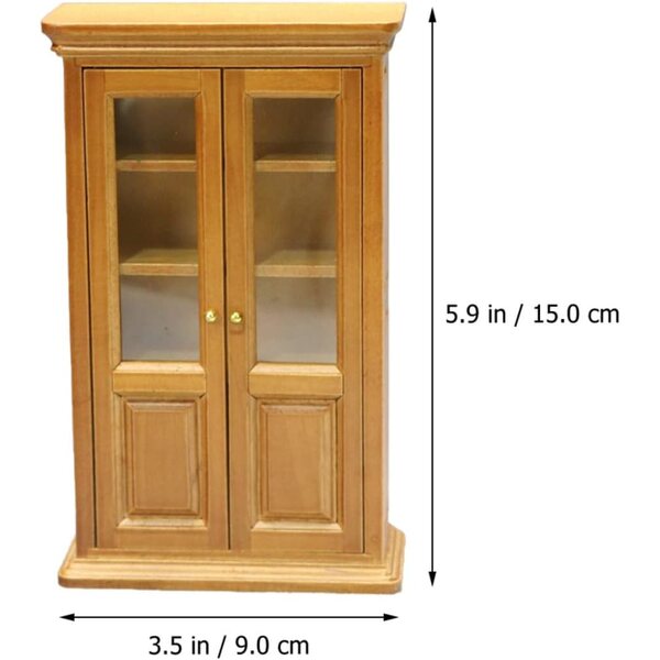 VICASKY Mini Libreria Verticale in Legno per Casa delle Bambole e Decorazioni