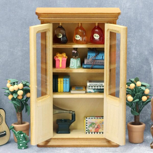 VICASKY Mini Libreria Verticale in Legno per Casa delle Bambole e Decorazioni
