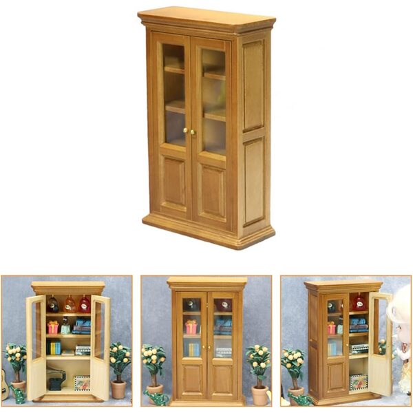 VICASKY Mini Libreria Verticale in Legno per Casa delle Bambole e Decorazioni
