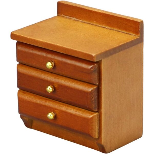 VICASKY Mini-Kleiderschrank aus Holz 1:12 – Puppenmöbel und Miniaturdekoration