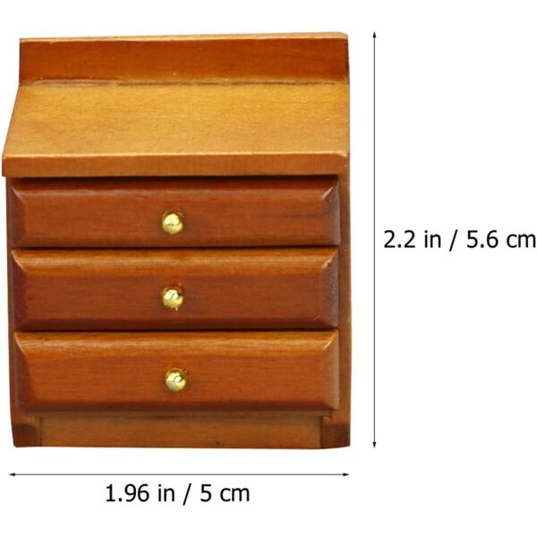 VICASKY Mini-Kleiderschrank aus Holz 1:12 – Puppenmöbel und Miniaturdekoration